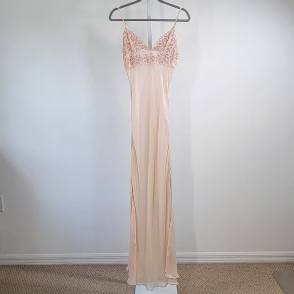 FREE PEOPLE  midnight magic maxi slip dress Sz M  NEW - Picture 8 of 10